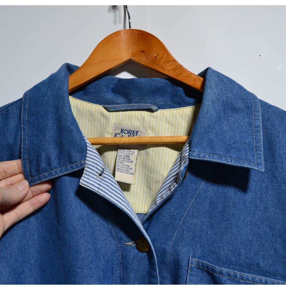 Koret City Blues Vintage Denim Jacket Size 24W - Picture 5 of 11